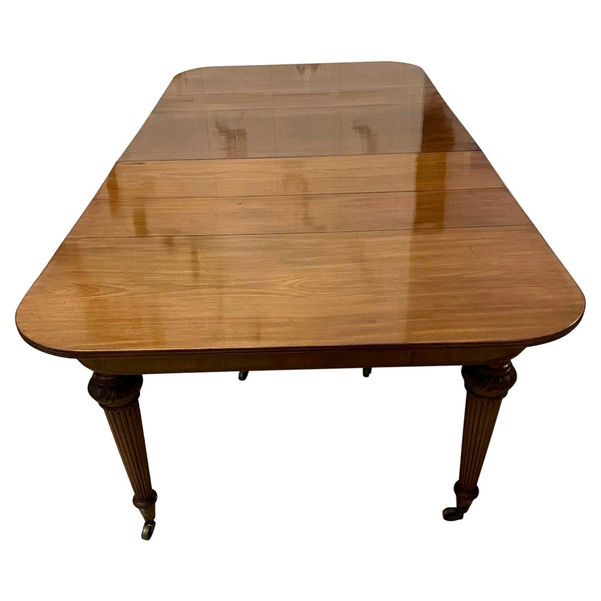 Mesa de Comedor Extensible de Caoba Metamórfica de la Regencia Antigua de Magnífica Calidad