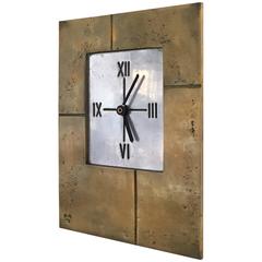 Brutalist Table Clock by David Marshall, Spain, circa 1970