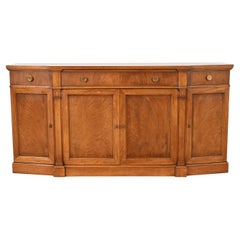 French Regency Louis XVI Burled Walnut Sideboard Credenza or Bar Cabinet