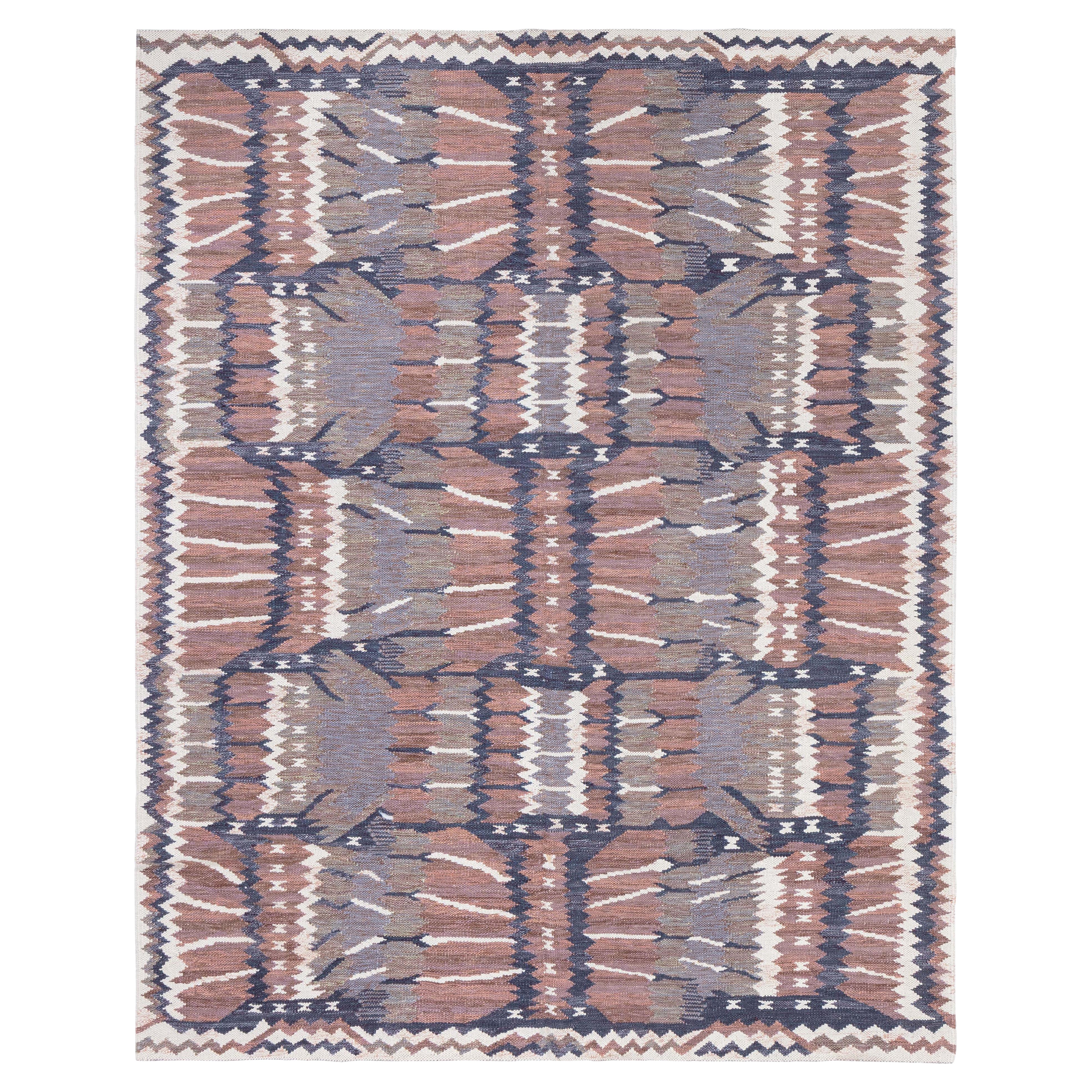 Moderner schwedischer Flachgewebe-Teppich von Doris Leslie Blau