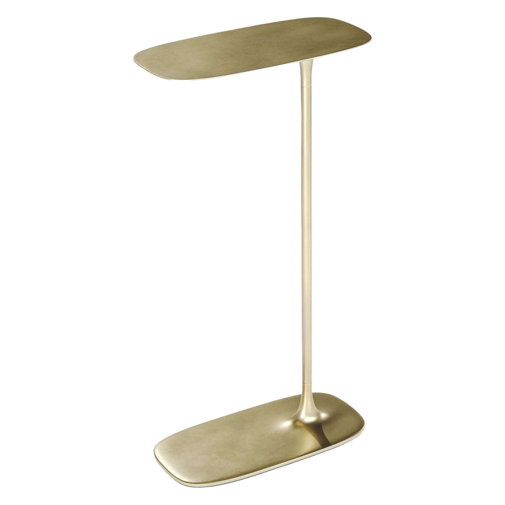 UNISM - Set of Two Side Tables in Brushed brass For Sale
