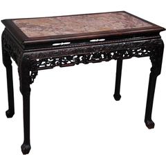Superb Late 19th Century Qing Dynasty Chinese Centre Table with Marble Top 6