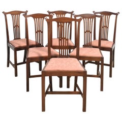 Antique Set of six mahogany dining chairs