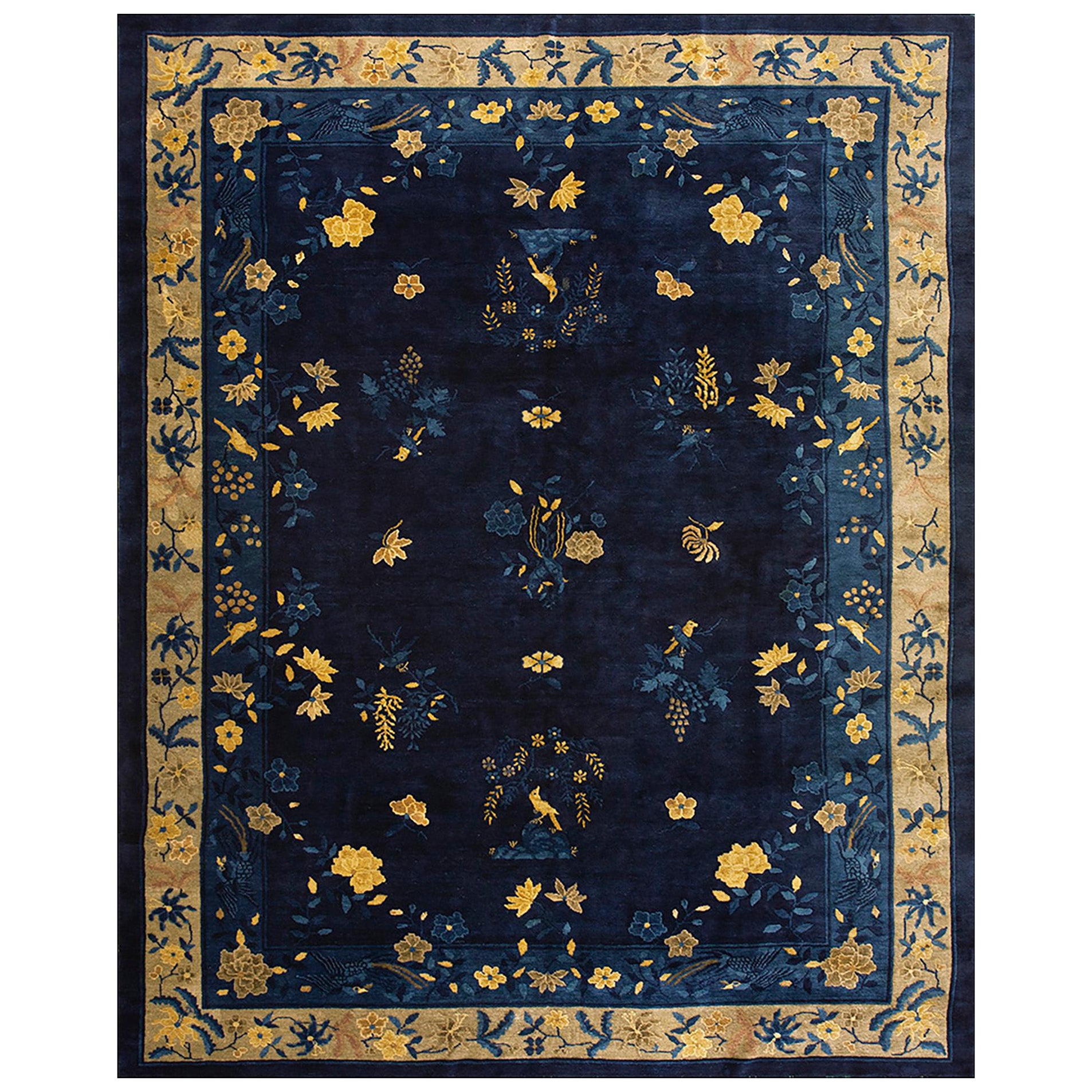 Alfombra china de Pekín de principios del siglo XX ( 9' x 11'6'' - 275 x 350 )