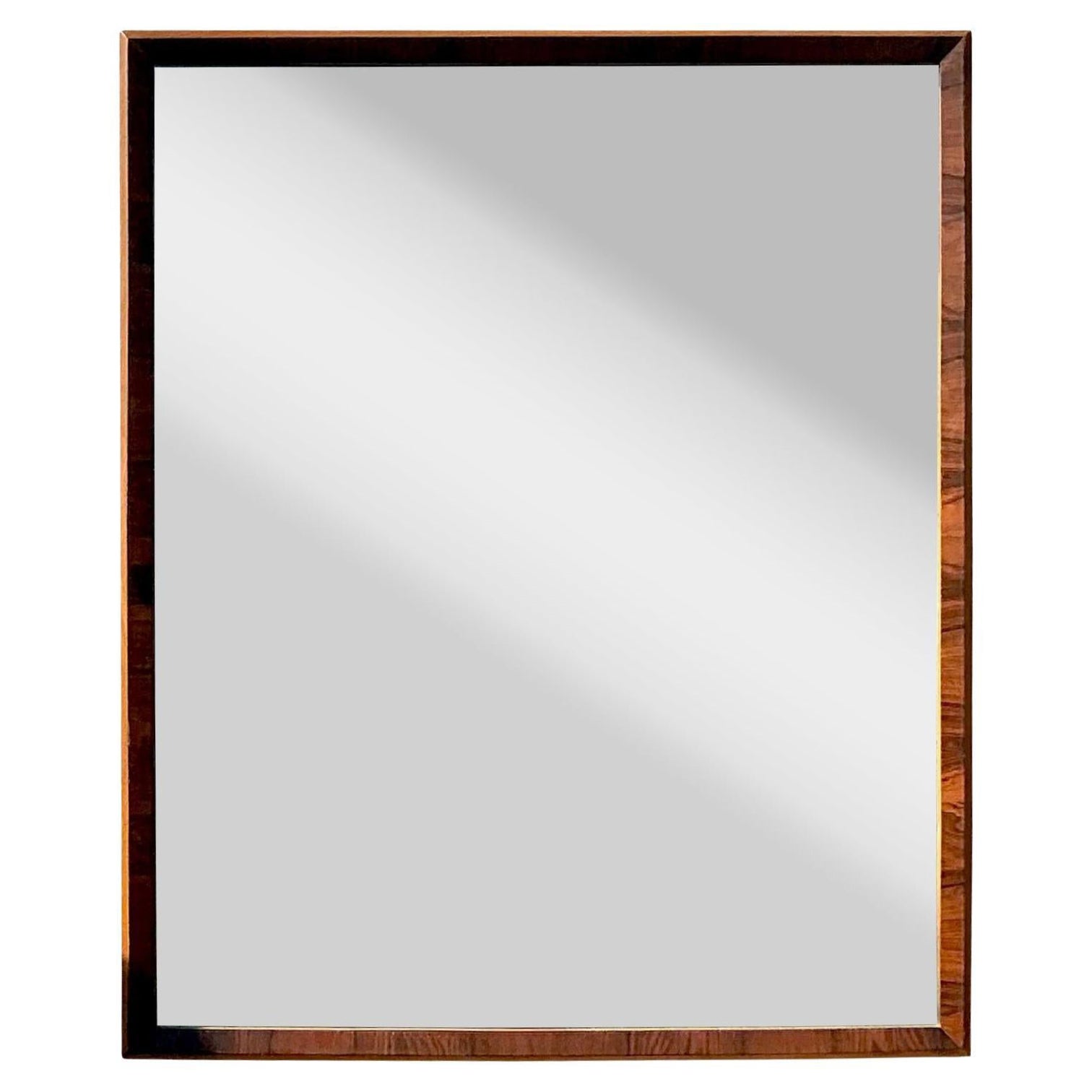 Vintage Mid-Century Modern Burl Wood Mirror