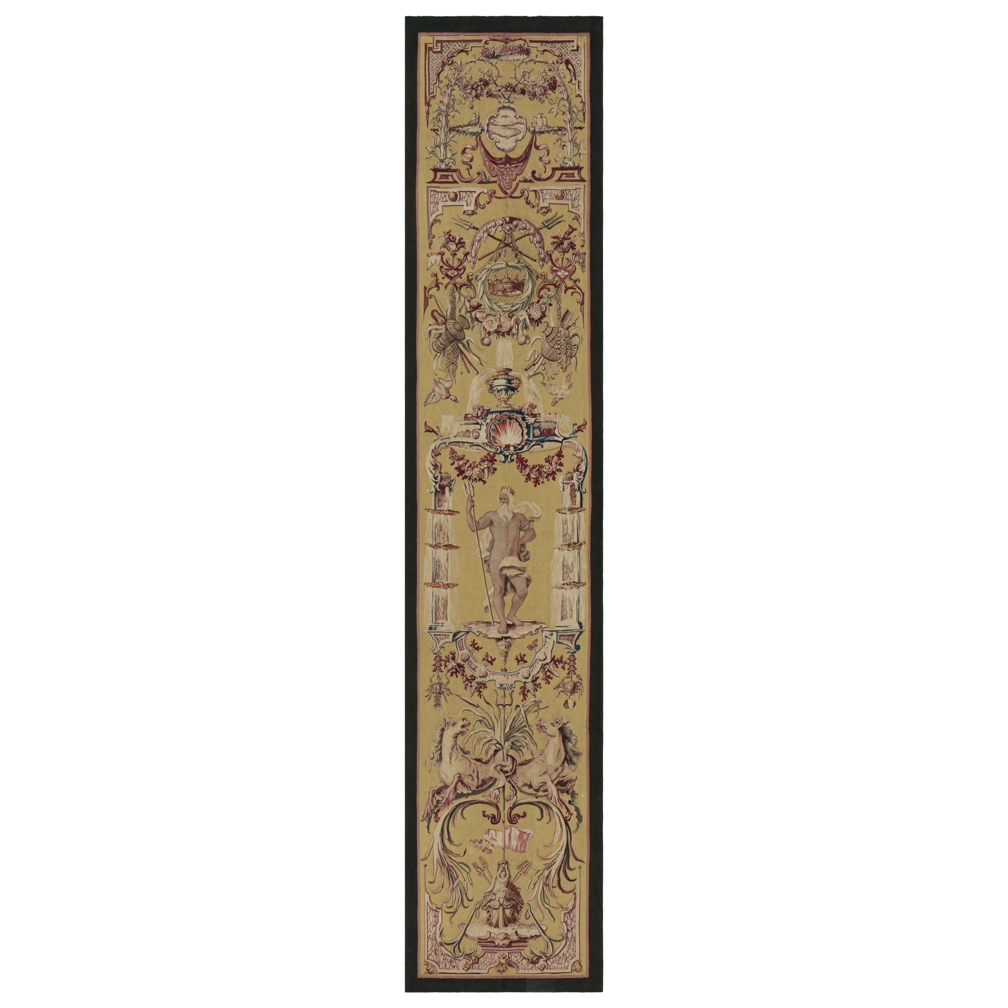 Antique Audran "Mois Grotesques" Gobelins Pictorial Panel Tapestry - Rug & Kilim
