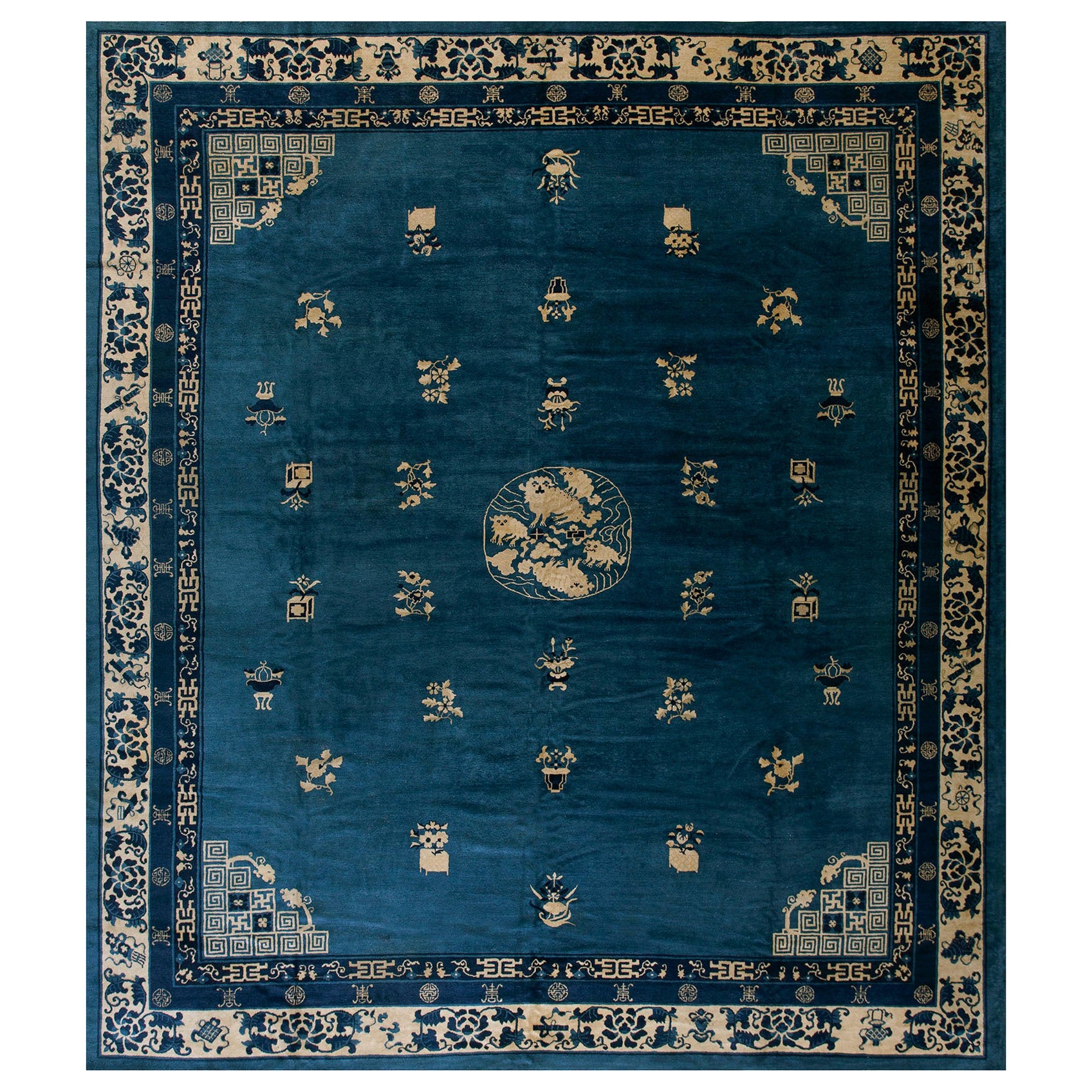 Early 20th Century Chinese Peking Carpet, Size: ( 10'6" x 12'6" - 320 x 380 cm )