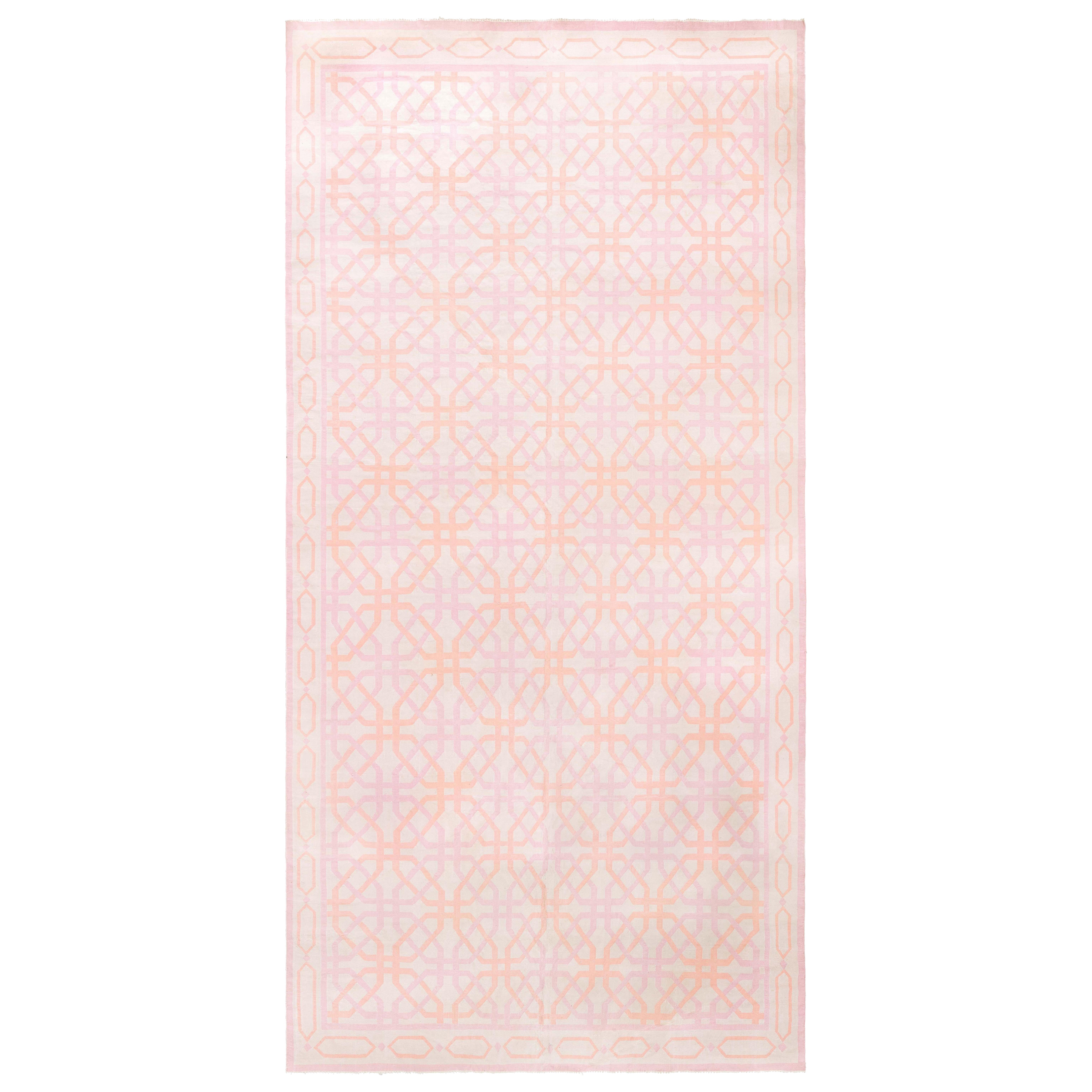 Tapis Dhurrie indien vintage Doris Leslie Blau