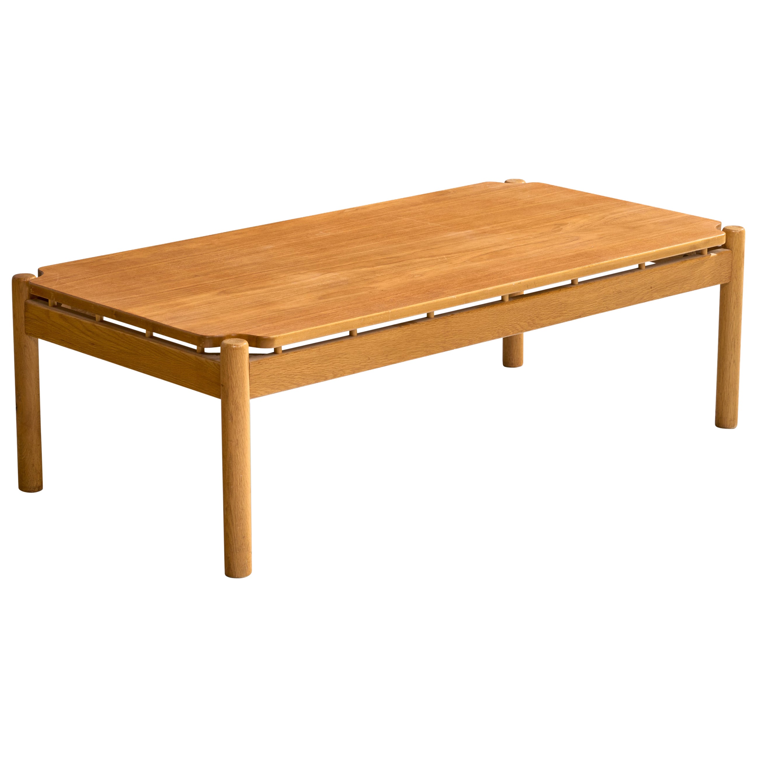 Ilmari Tapiovaara, Couchtisch, Eiche, Teakholz, Schweden, 1959