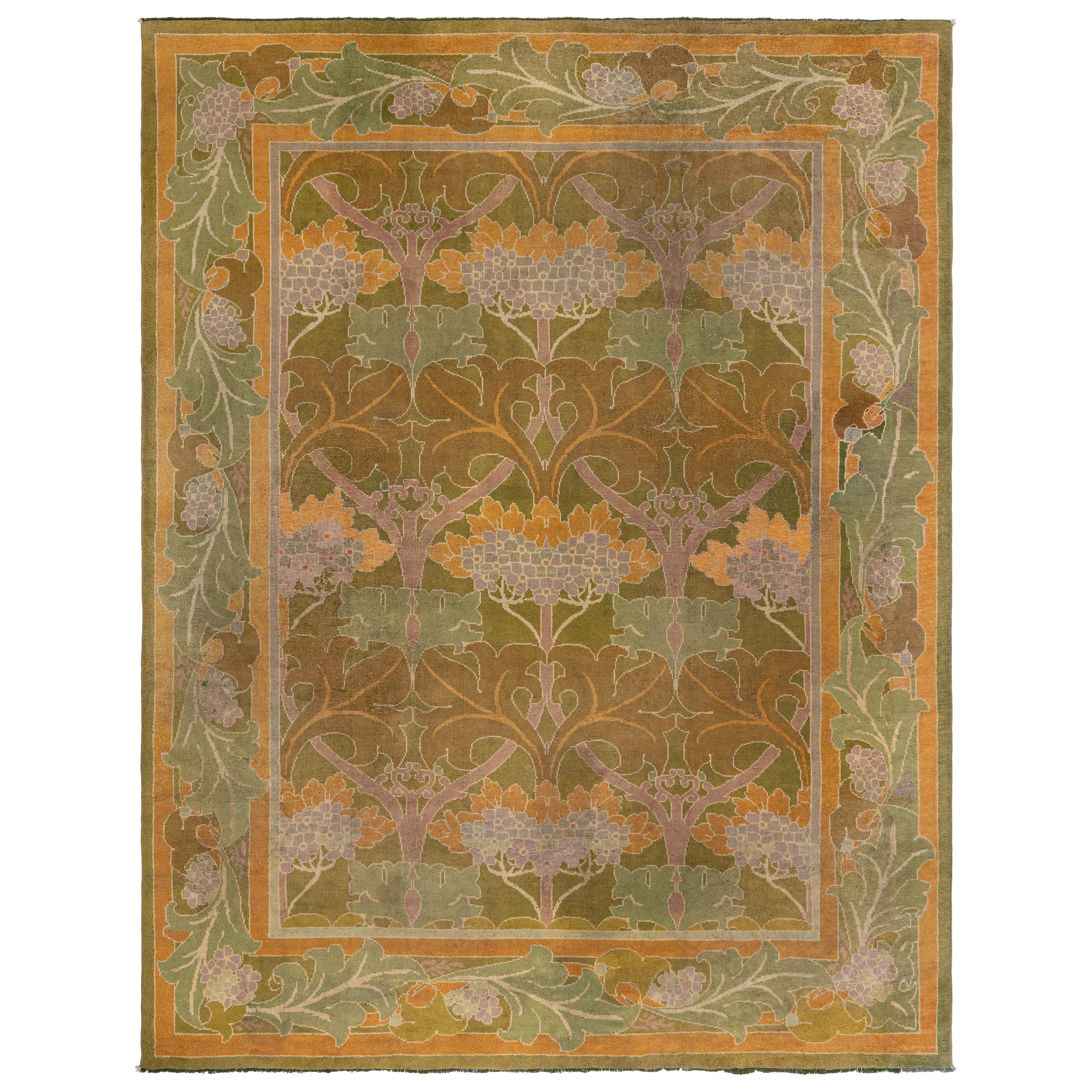 Doris Leslie Blau Alfombra antigua Donegal Arts and Crafts