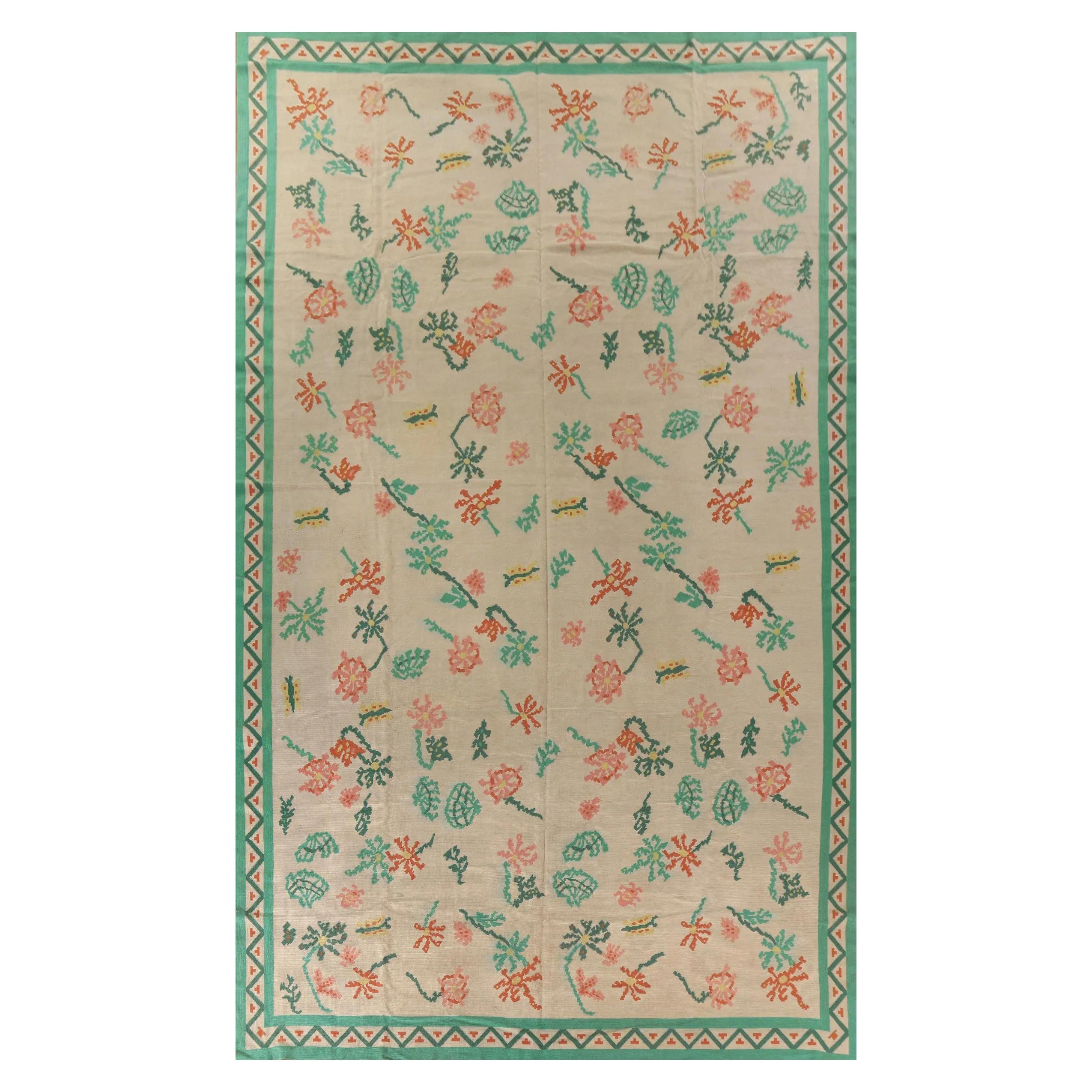 Aubusson Hand-Woven Wool Rug by Stark C. 1930s-1940s