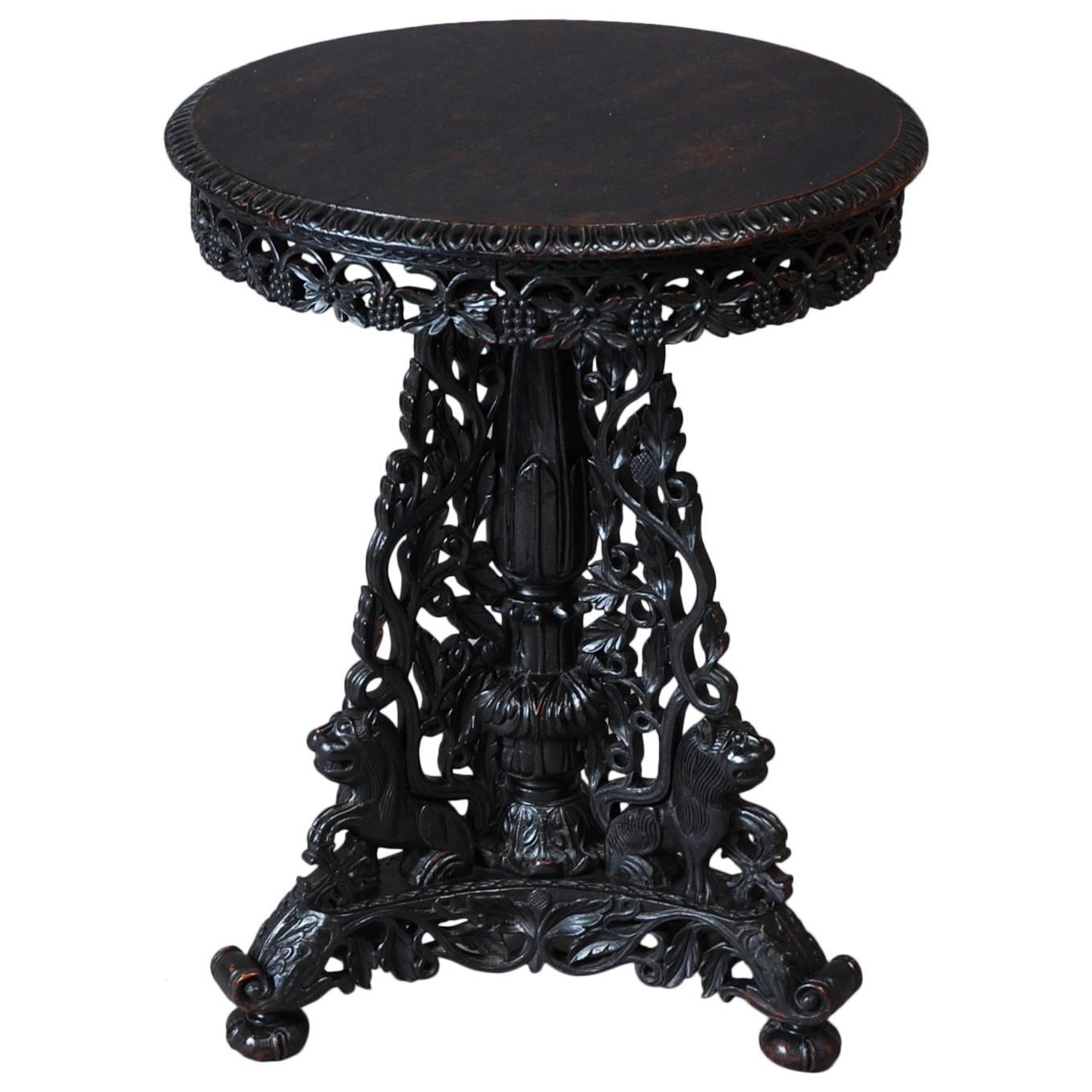 Mid 19th Century Anglo Indian Hardwood Centre Table