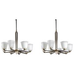 Pair of Chandeliers by Stilnovo Italy, 1950s 1