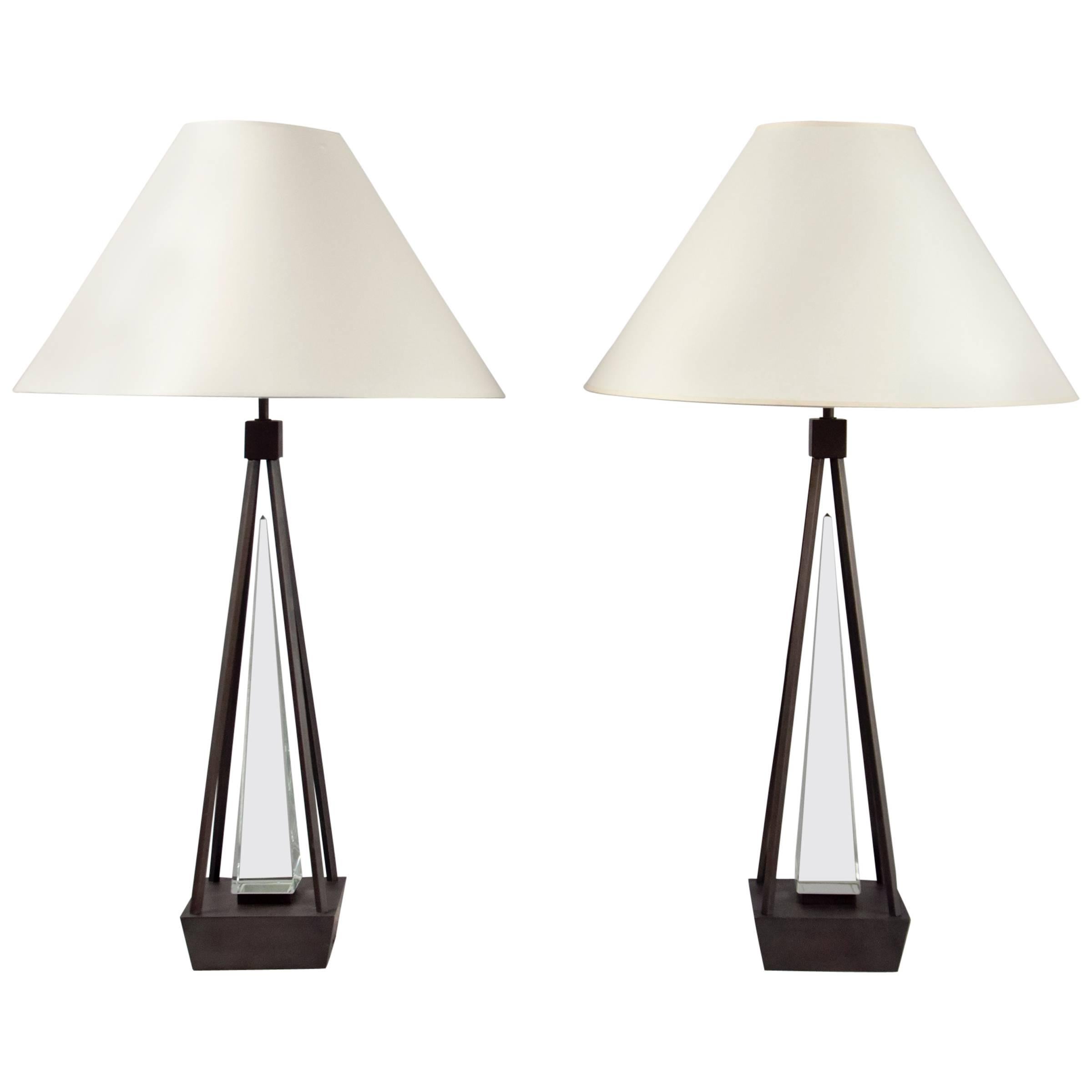 Pair of Table Lamps by Roberto Rida Italy, 2014