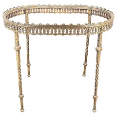 Base per tavolino ovale in bronzo antico vintage in stile Oscar Bach