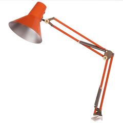 Vintage Orange Desk, Table Lamp by Luxo