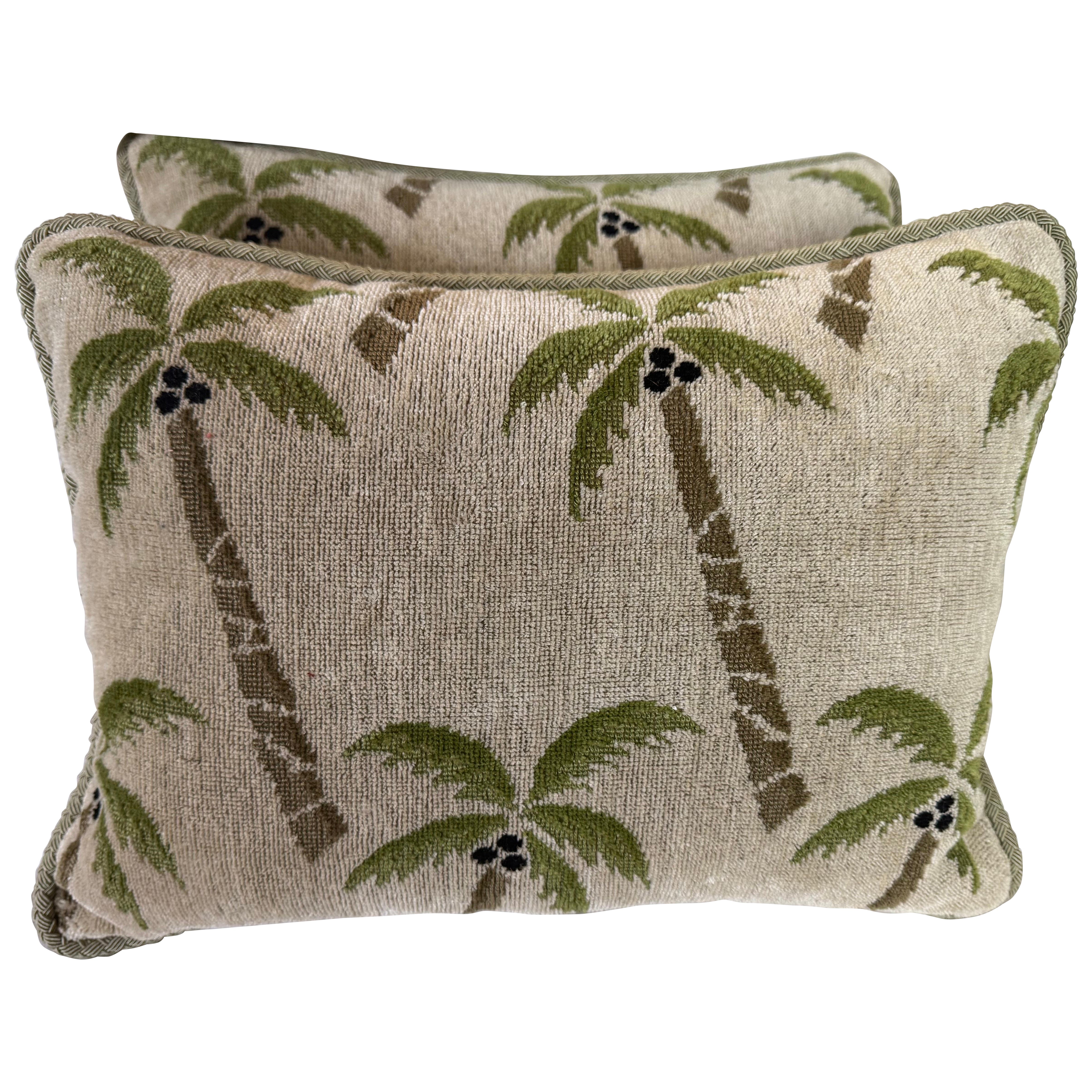 Paire d'oreillers en textile Coconut Grove de Schumacher