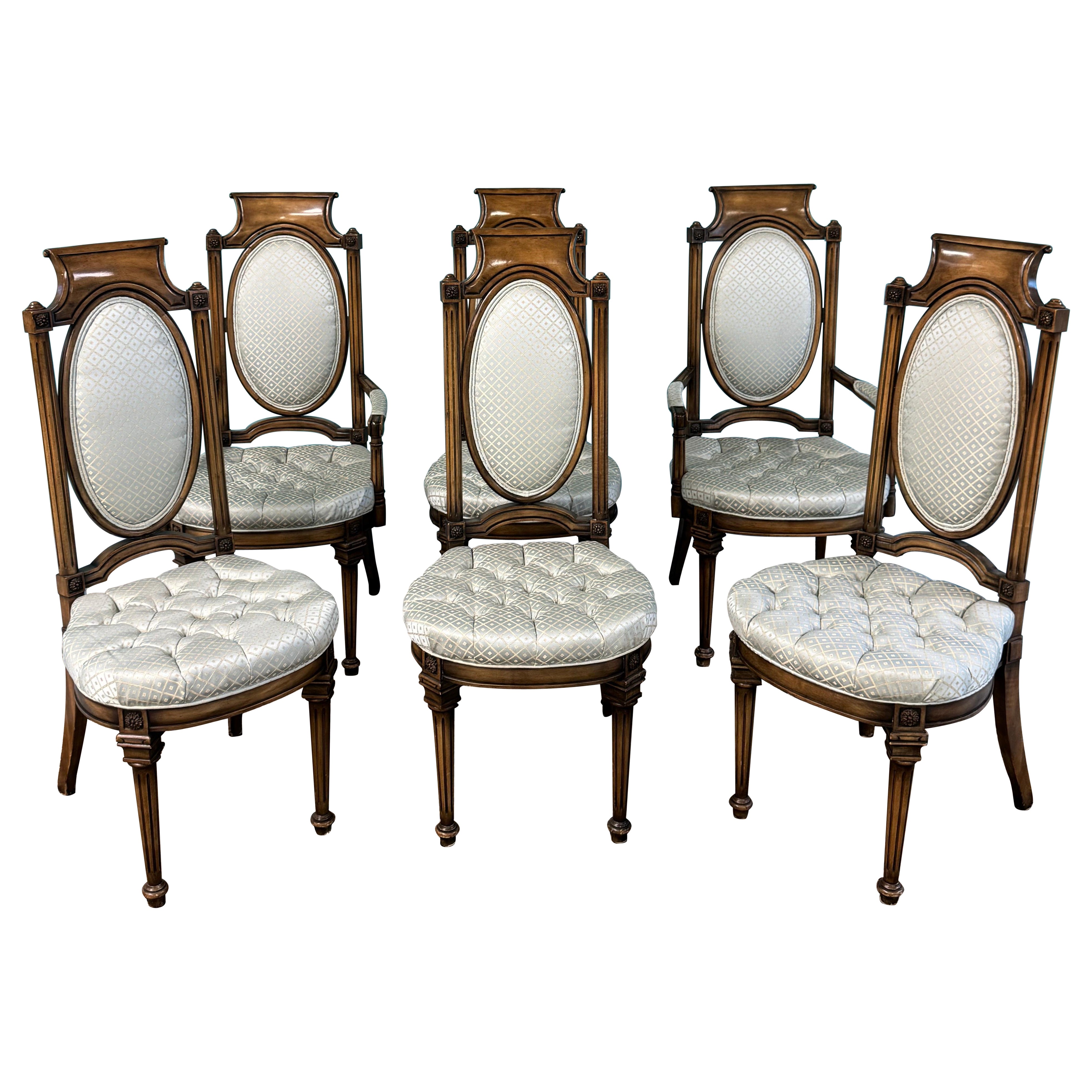 Ultra Rare 1950's Neoclassical Dining Chairs from Mastercraft