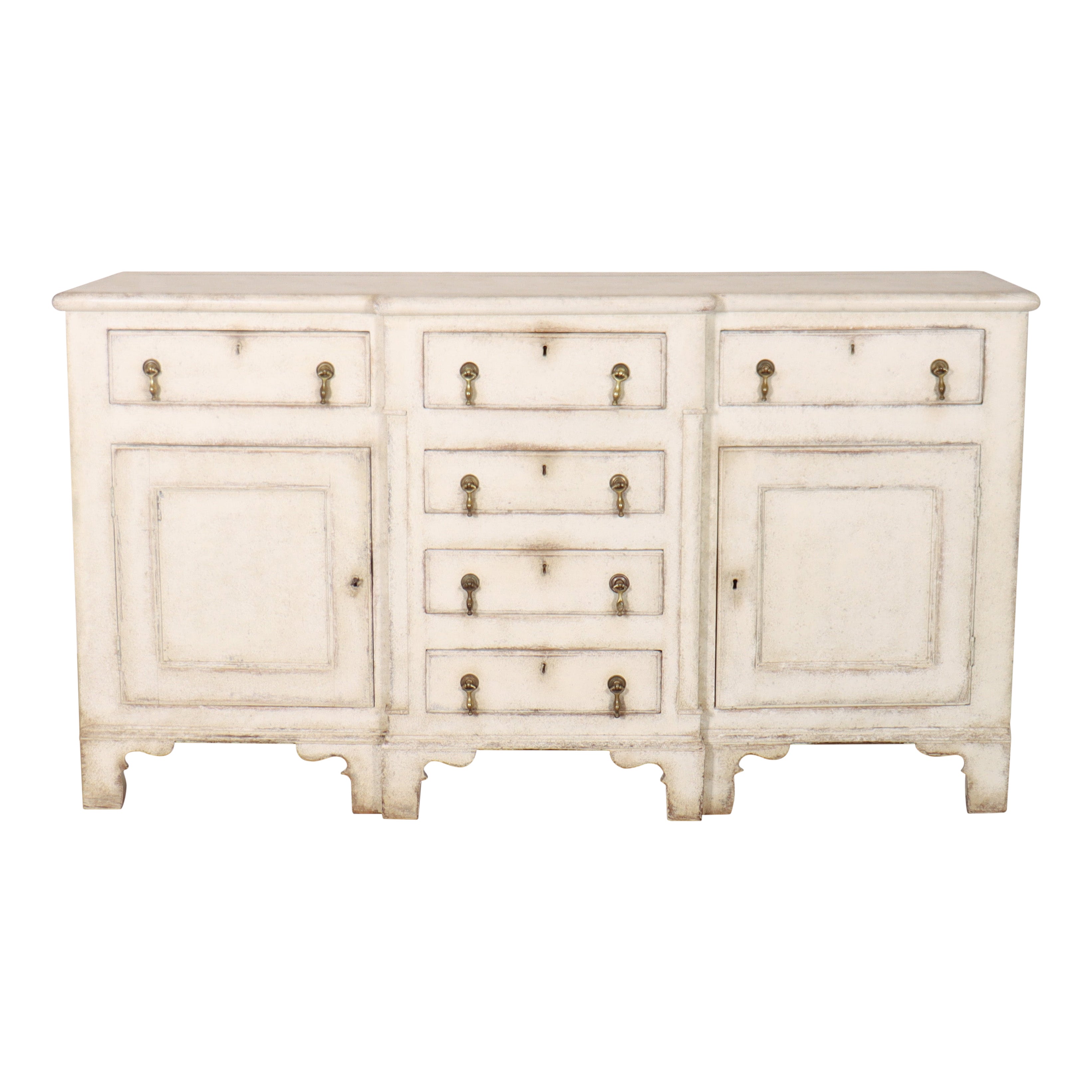 Painted North Welsh Dresser Base For Sale