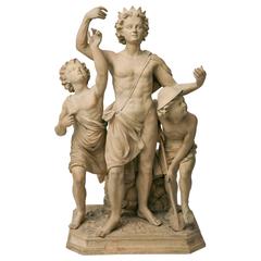 Terracotta Sculpture Group of Apollo, Diana and Mercury, Dresden, 1750s 1
