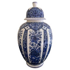 Italian Blue and White Porcelain Ginger Jar