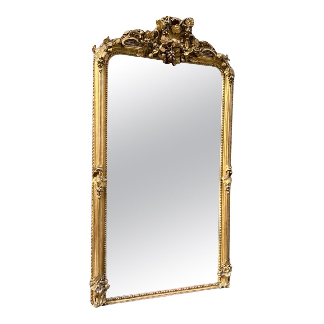 Magnifique miroir doré orné, France 1860