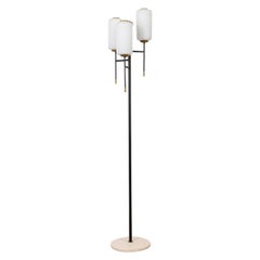 Vintage 1950s metal and glass floor lamp Italian design