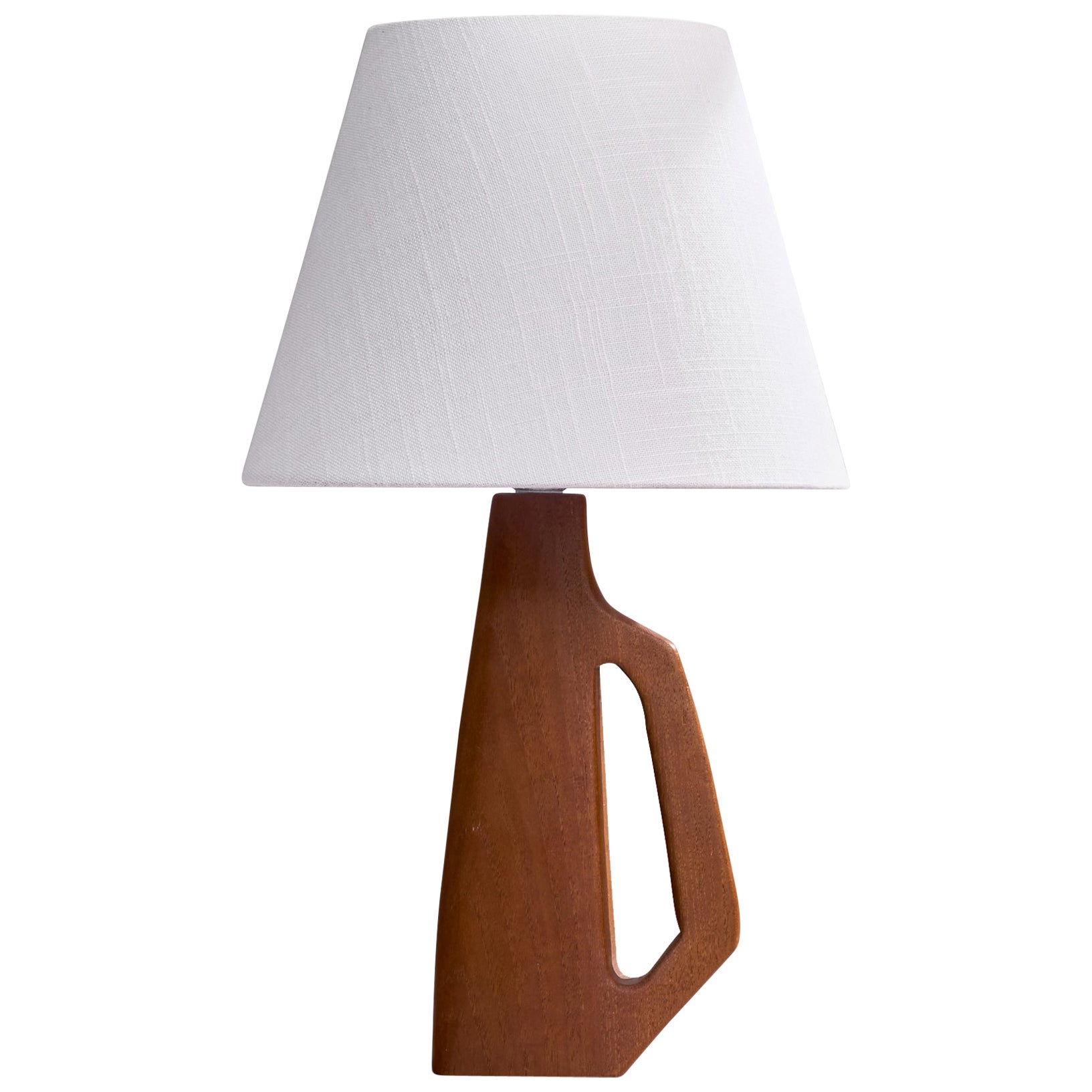 Swedish Designer, Table Lamp, Teak, Sweden, 1960s