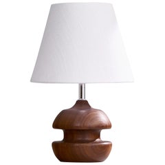 Diseñador americano, Lámpara de mesa, Teca, Metal, EE.UU., Años 60