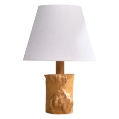 Swedish Designer, Table Lamp, Wood, Sweden, 1963