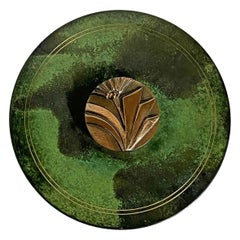 Vintage Scandinavian Modern Vanity Mirror in Bronze and Brass, Sweden Ca 1940s
