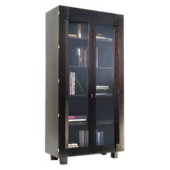 Vitrina librería de roble espresso "Océano" Dakota Jackson de 7 pies de alto
