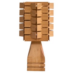 Lampada da tavolo di design svedese, pino, Svezia, anni '1970