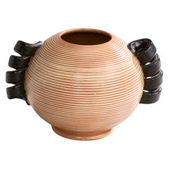 Vase, Steingut von Andersson & Johansson, Schweden, 1940er Jahre