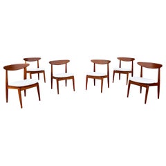 1960s Mid Century Walnut Dining Chairs (Refinished) - Set of 6