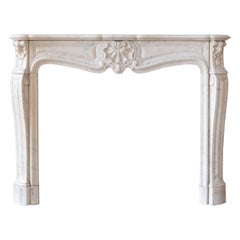 Antique Nineteenth Century Louis XV Style Fireplace