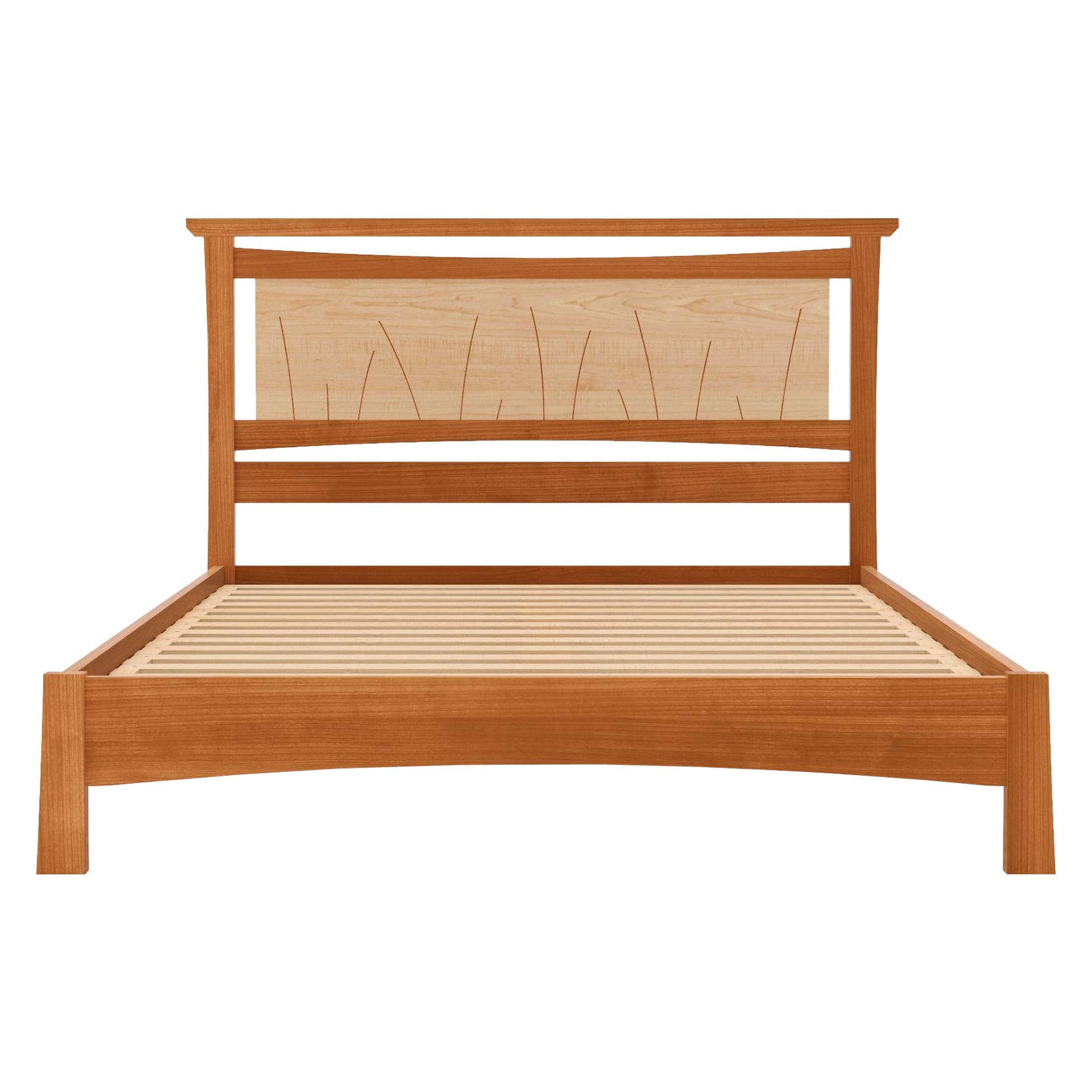 Marco de Cama Costero de Lujo Tamaño King - Marco de Cama de Madera Maciza con Cabecero de Lamas en venta