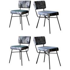 Arflex Elettra Dining Chairs in Martyn Thompson Studio Fabric, Set of Four