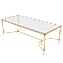 Brass Mirrored Frame Glass Top Coffee Table 2
