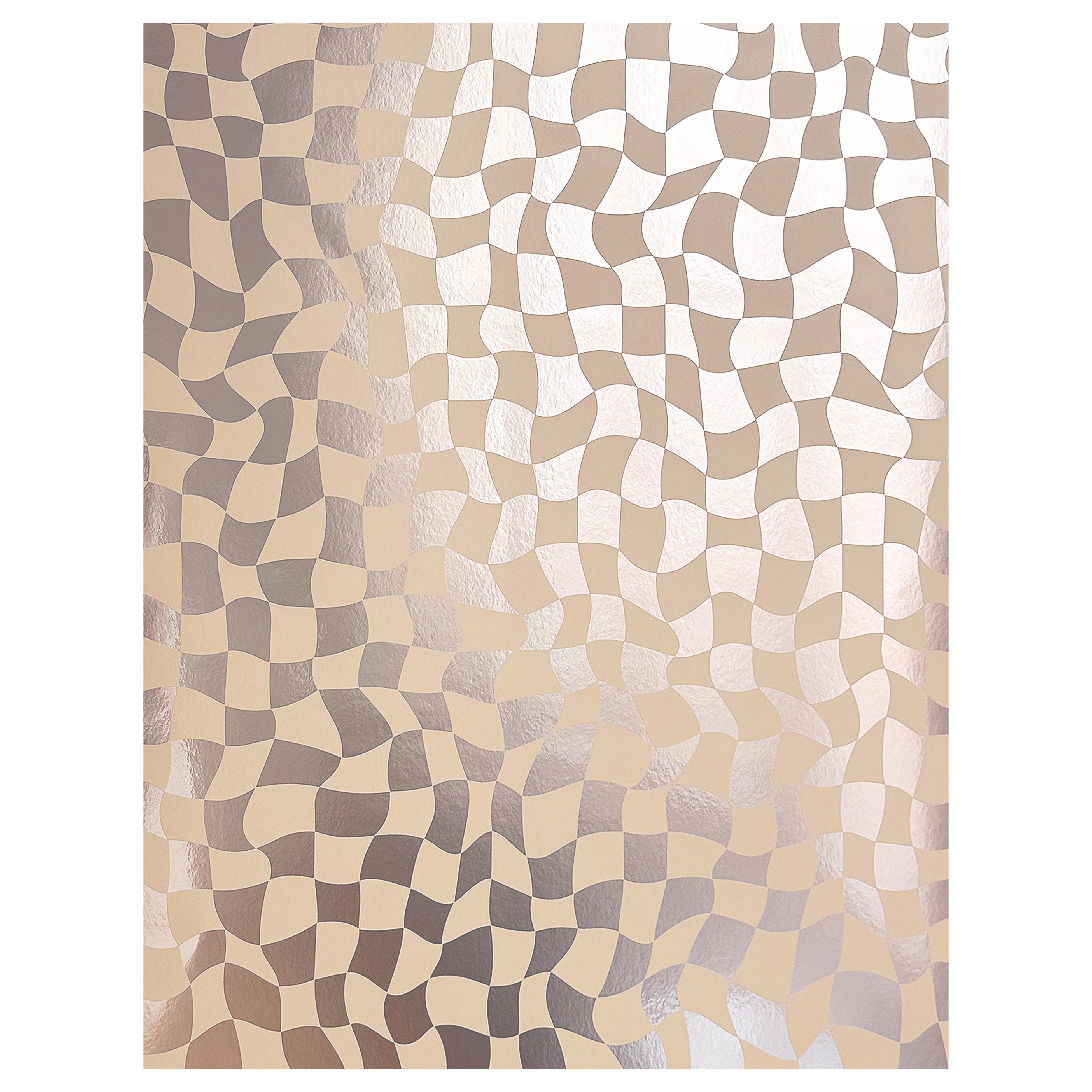Warped Check Metallic Typ II Wandteppich in Lustre (SAMPLE)