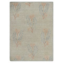 Tappeto Rug & Kilim con stampa a blocchi e motivi floreali marroni e verdi