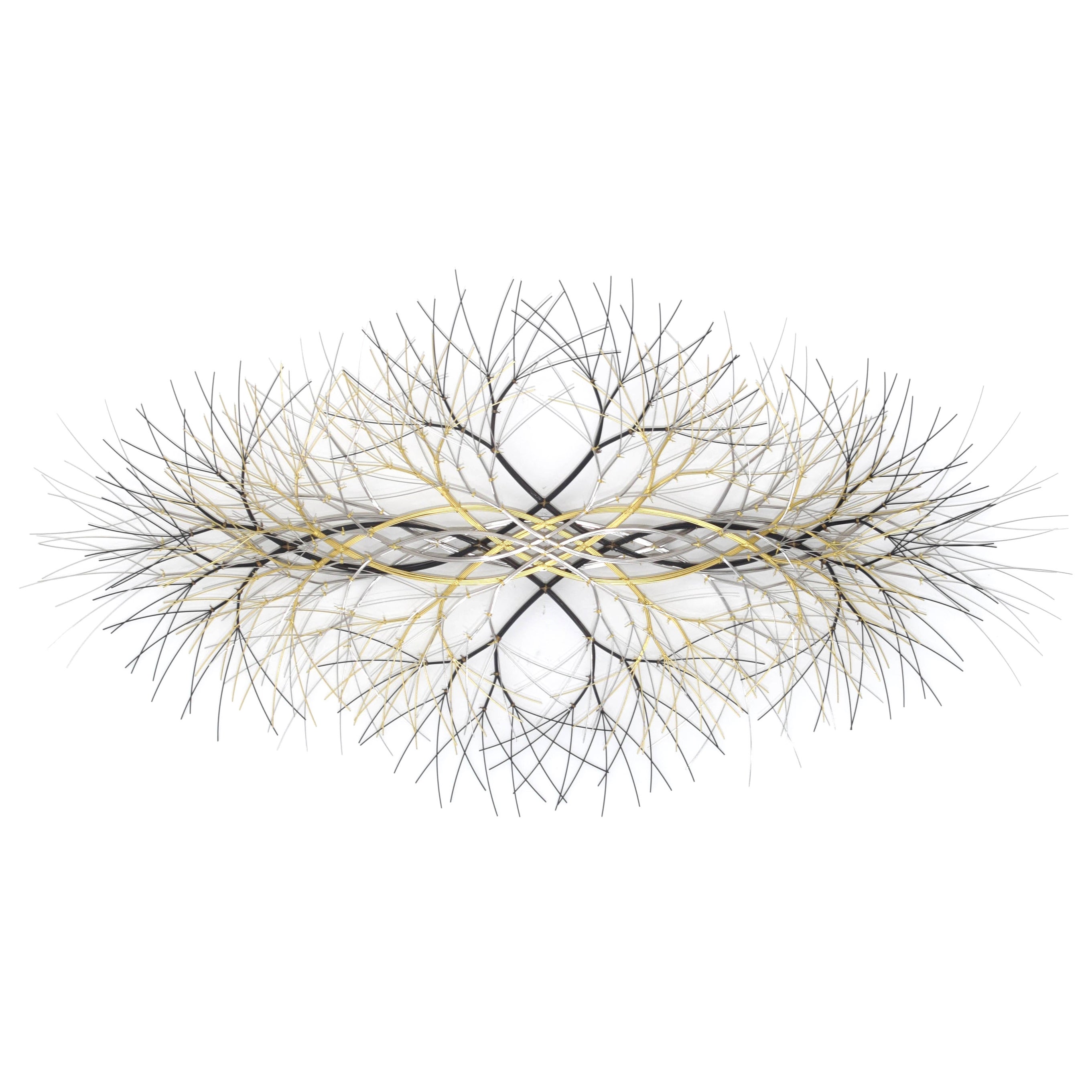48"x25" Metal Wall Sculpture in Stainless, Bronze, and Brass #756