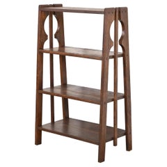 Limbert Style Antique Mission Oak Arts & Crafts Bookcase or Magazine Rack, 1900