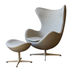 Egg Chair + Ottoman by Arne Jacobsen for Fritz Hansen