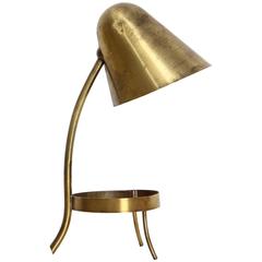 Brass Desk or Table Lamp Attributed to Jacques Biny, 1950s
