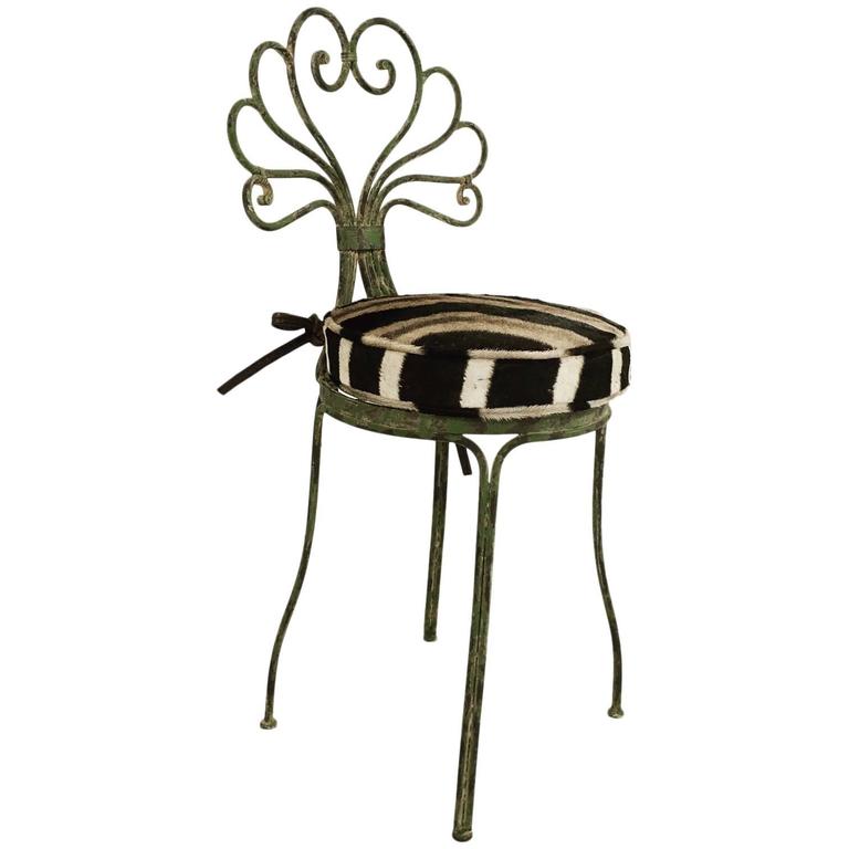 Vintage Rattan Chair with Injiri Cushions For Sale at 1stdibs