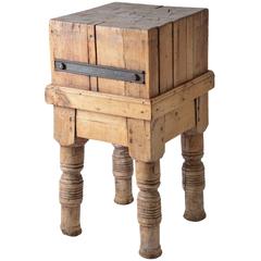 Antique Late 19th Century French Butcher Block