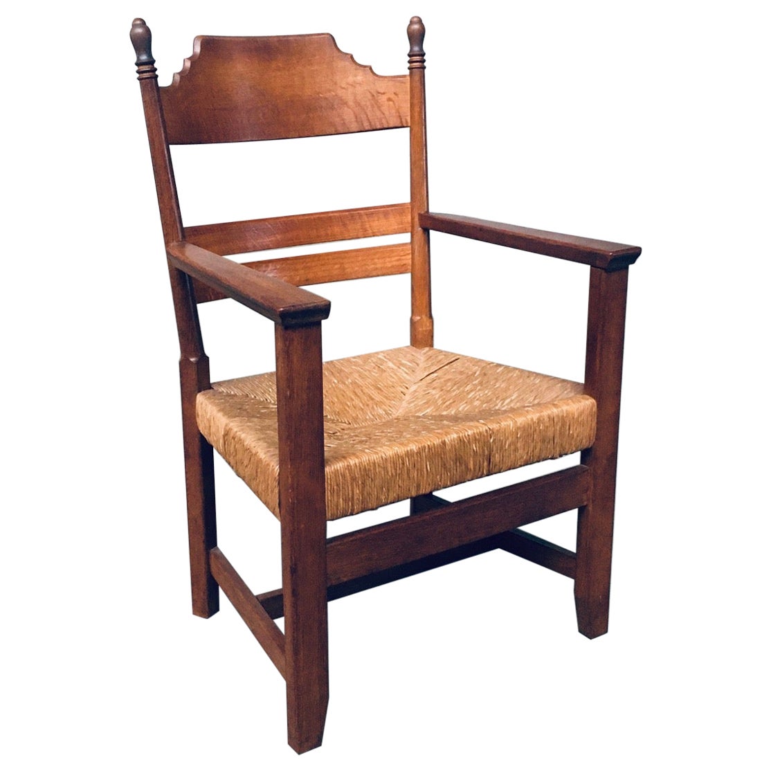 1930er Jahre Italienische Alpen Rustic Design Geschnitzt Großer Sessel im Angebot
