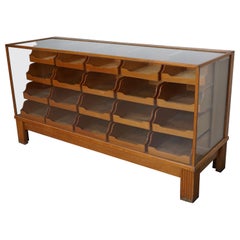 Antique British Maple Haberdashery Cabinet or Shop Counter, 1920/30s