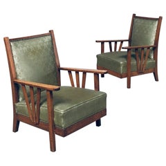 Loungesessel-Set aus der Arts and Crafts-Design-Periode, Belgien, 1930er Jahre